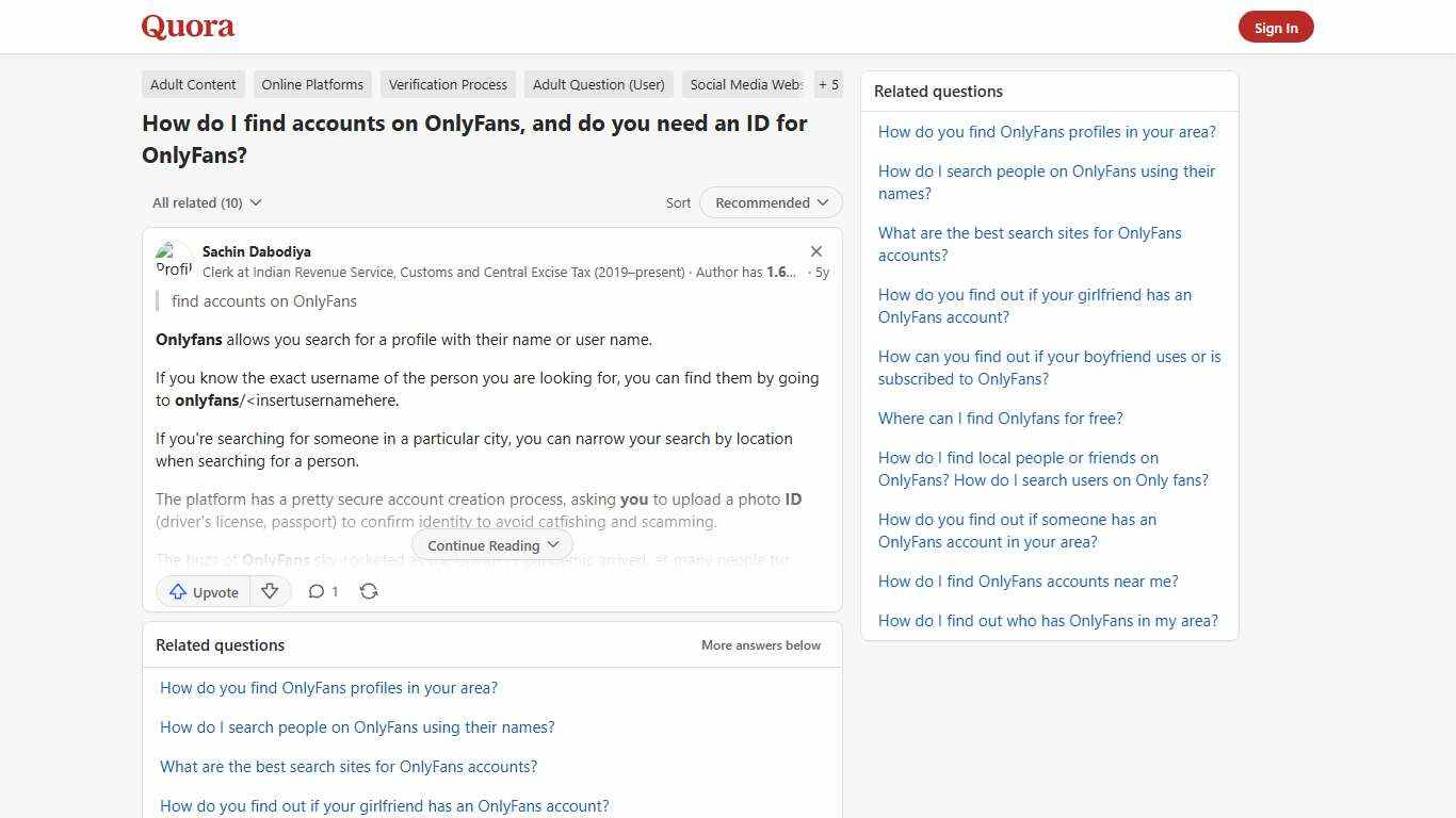 How to find accounts on OnlyFans, and do you need an ID for OnlyFans - Quora